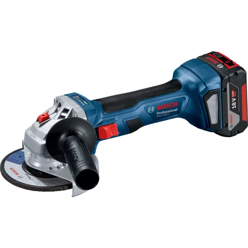 BOSCH akkumulátoros Sarokcsiszoló 125mm GWS-180-LI - 700W, Kiegyensúlyozott kialakítás és keskeny nyél (akku és töltő nélkül)