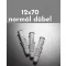 Tipli műanyag 12x  70 PEREMES SZÜRKE  - Magyar BlauDübel gyártmány (50-db/csomag)