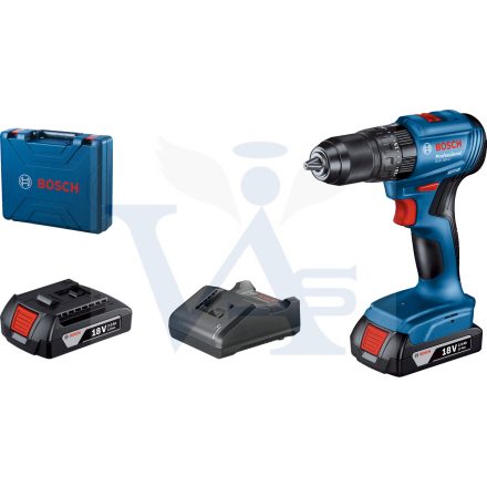 BOSCH akkumulátoros Fúró-Csavarozó GSR-185-LI - koffer (2x2,0Ah/18V)