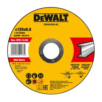 DEWALT tisztítókorong 125x6,0mm BONDED - DW4543AIA-AE