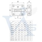 Tolózár   40mm BAJONETT Díszes SPANYOL N°233  /  40x  38mm AMIG Mod.384 Horganyzott