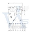 Tolózár   60mm BAJONETT Díszes SPANYOL N°6119/  60x  87 AMIG Mod.484 Festett FEKETE
