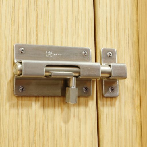 Tolózár 100mm BAJONETT  INOX, szögletes - AMIG Mod.800