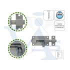 Tolózár 100mm BAJONETT  INOX, szögletes - AMIG Mod.800