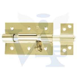   Tolózár 100mm BAJONETT Lakatolható SPANYOL N°844  /100x  64mm AMIG Mod.454 SÁRGARÉZ bevonat