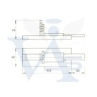 Tolózár 120mm ÉPÜLET Egyenes Lakatolható