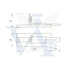 Tolózár 160mm ÉPÜLET Egyenes Lakatolható