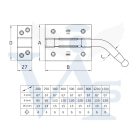 Tolózár 300mm BAJONETT-Kapu  SPANYOL - AMIG N°320/300