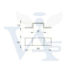 Tolózár ütközőlemez ÉPÜLET Horganyzott