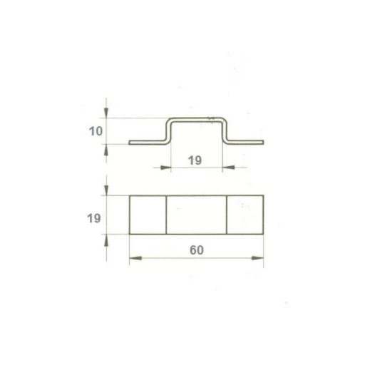 Tolózár ütközőlemez ÉPÜLET Horganyzott