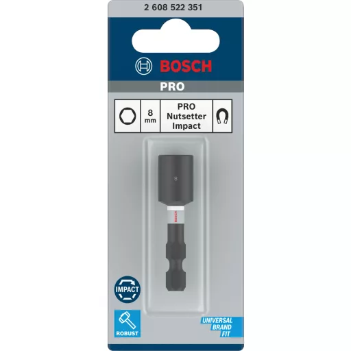 BOSCH gépi bit-fej   8,0x  50mm MÁGNESES Hatszög IMPACT CONTROL (nagy teljesítményű ütvecsavarozóhoz)