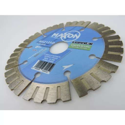 DIATECH gyémánt vágótárcsa MAXON Deluxe 125x22,2x  7,0mm SZEGMENSES (Főleg grelapok, kerámia, csempe vágásához)