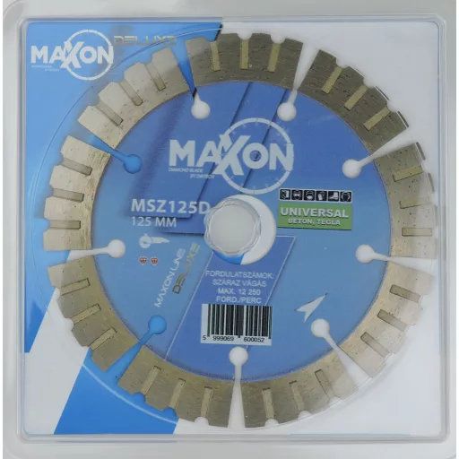 DIATECH gyémánt vágótárcsa MAXON Deluxe 125x22,2x  7,0mm SZEGMENSES (Főleg grelapok, kerámia, csempe vágásához)