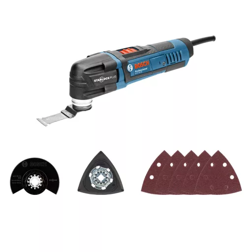 BOSCH hálózati Multigép GOP-30-28 - 300WKompakt és karcsú kialakítás (fordulatszám, szabályzás, Starlock)