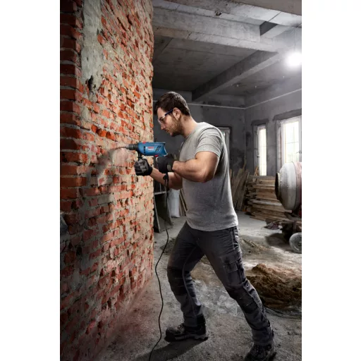 BOSCH hálózati Ütvefúrógép GSB-600 - 600W, Tokmánykulcs, mélységütköző (48.000 ütés/perc)