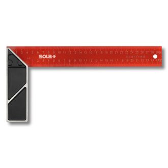   SOLA asztalos derékszög   350mm - SRC_350 (Alumínium fogantyú, festett piros, 350x170mm)