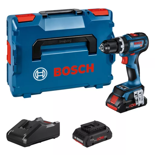BOSCH akkumulátoros Ütvefúró-Csavarozó GSB-18V-90C - L-Boxx (2x4,0Ah/18V-PRO CORE)