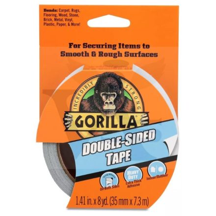 GORILLA ragasztószalag SZÖVETES 35mm/  7,3fm - EXTRA-Erősített DOUBLE-SIDED (kétoldalas)