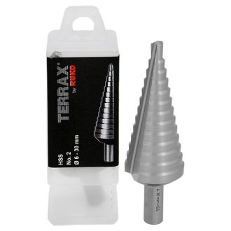   RUKO lemezfúró lépcsős  6-30mm HSS - TERRAX (CBN keresztélköszörüléssel)