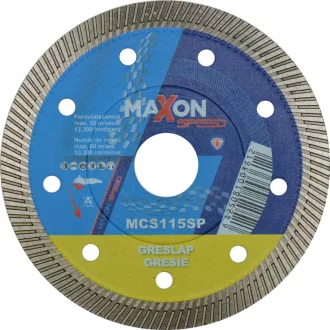   DIATECH gyémánt vágótárcsa MAXON Speed 115x22,2x  7,0mm Turbo (Greslapok gazdaságos vágásához)
