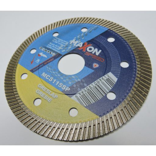 DIATECH gyémánt vágótárcsa MAXON Speed 115x22,2x  7,0mm Turbo (Greslapok gazdaságos vágásához)