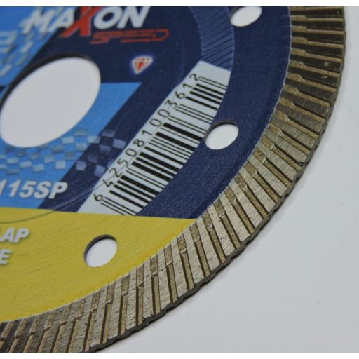 DIATECH gyémánt vágótárcsa MAXON Speed 115x22,2x  7,0mm Turbo (Greslapok gazdaságos vágásához)