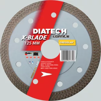   DIATECH gyémánt vágótárcsa X-BLADE 125x22,2x30,0mm (Gres és márvány vágásához)
