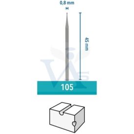 DREMEL gravírozószár 0,8mm - N°105 (kis gömb fej)