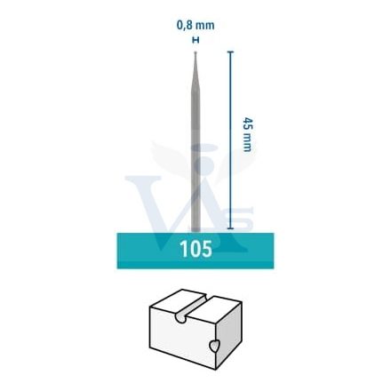 DREMEL gravírozószár 0,8mm - N°105 (kis gömb fej)