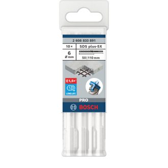   BOSCH SDS-PLUS_5X_PRO   6,0x  110/  50mm - VASBETONHOZ IS! (10db/doboz!, 1.5x több élettartam!)