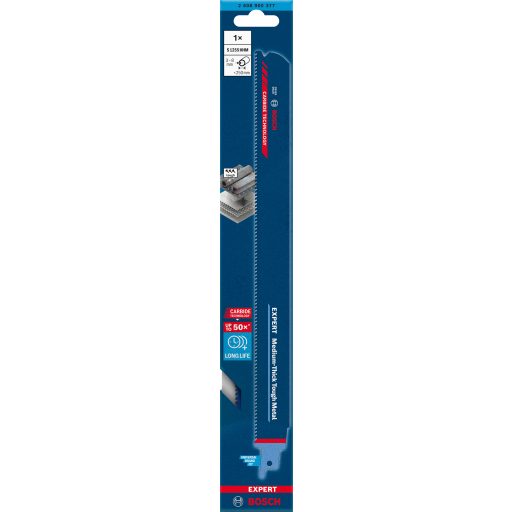BOSCH orrfűrészlap S1255HHM - CARBIDE S-befogószár (300mm/I250mm/TPI-10)