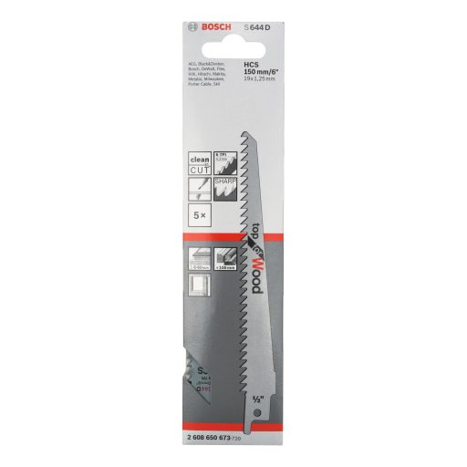 BOSCH orrfűrészlap S644DF - BIM S-befogószár (L150mm/I175mm/TPI6)