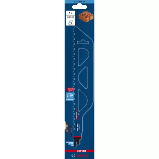 BOSCH orrfűrészlap téglához S1243HM - 300/250mm x 12,7mm / 215mm vastagságig (tégla, cementkötésű forgácslap, gázbeton)