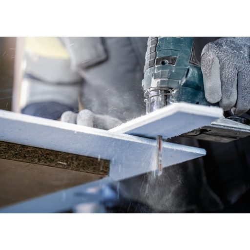 BOSCH szúrófűrészlap T141HM - EXPERT-CARBIDE, Váltófogazású, Fiber Plaster 5-20 mm, ( L100mm/TS6)