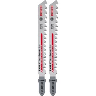   BOSCH szúrófűrészlap T144DHM - EXPERT-CARBIDE, Progresszív fogazású, Keményfa 5-50 mm, ( L100mm/TS5-7)