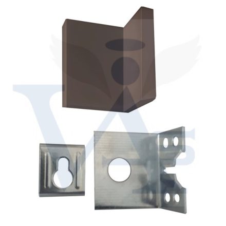 Bútorakasztó   40mm hajlított IKEA  - Sötét Barna 40x40mm