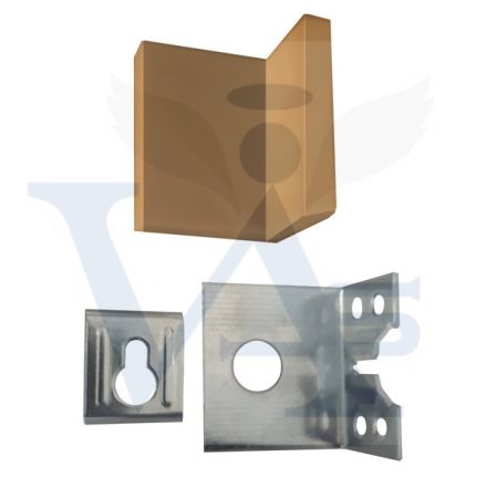 Bútorakasztó   40mm hajlított IKEA  - Világos Barna 40x40mm