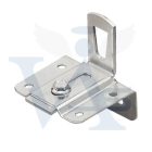 Bútorakasztó   53x45mm hajlított 2-részes - Állítható HORGANYZOTT