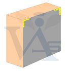 Bútorakasztó   75x12mm hajlított BALOS  - HORGANYZOTT