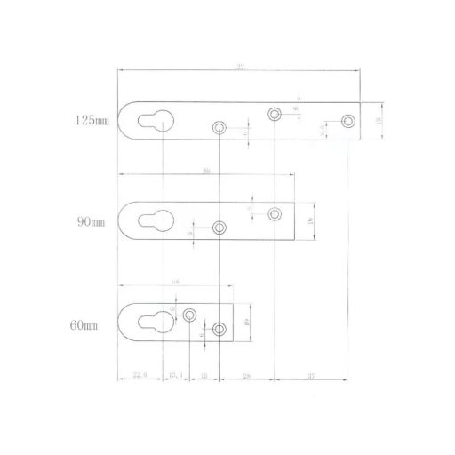 Bútorakasztó 140mm egyenes