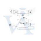 Bútorakasztó belső FEHÉR műanyag - CAMAR 82621