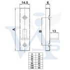Bútortolózár 100mm/368 egyenes AMIG  - Rézbevonatos