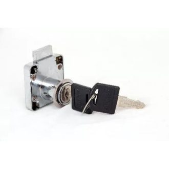   Bútorzár rászegző Cilinderes 22mm FL138-22 - ANBO, króm (műanyag kulcsfej)