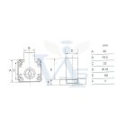 Bútorzár rászegző Cilinderes 22mm FL138-22 - ANBO, króm (műanyag kulcsfej)