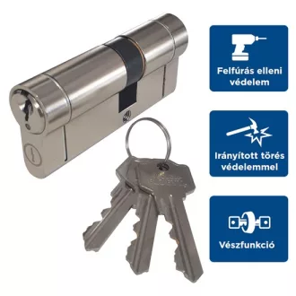   Cilinder zárbetét 3-kulcs N°758/11 35x35 - KABA ELZETT FOGAZOTT (Fúrás + törés védelem)