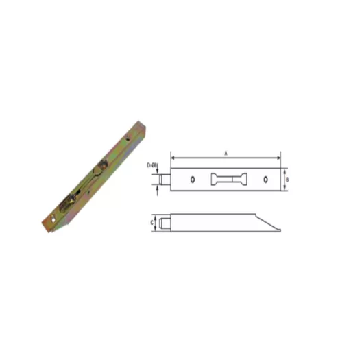Ajtótolózár biztonság 2/2 160mm  - Kétszárnyú atóhoz KAPRYS-2508 (egyirányú)