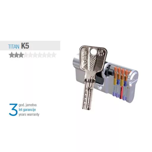 Cilinder zárbetét 5-kulcs K-5   30x30 TITAN  - LAPONMART