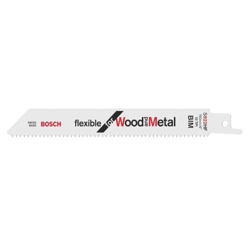 BOSCH orrfűrészlap S922HF - BIM S-befogószár (L150mm/I100mm/3-12mm-Fém - 5-100mm-Fa)
