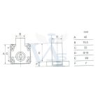Bútorzár rászegző Cilinderes 22mm FL138-22KA - ANBO, króm, Azonos_zárlat (műanyag kulcsfej)
