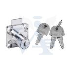 Bútorzár rászegző Cilinderes 22mm FL138-22 - ANBO, króm (55-10, fém kulcsfej)